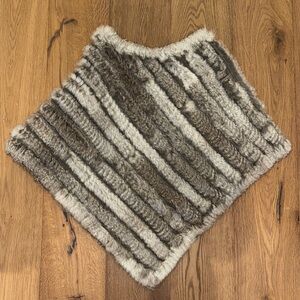 J. McLaughlin Cortina Real Rabbit Fur Poncho